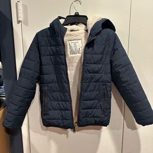 Abercrombie Kids Navy Jacket with Cream Lining